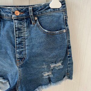 Medium Wash CRVY Free People Denim Shorts